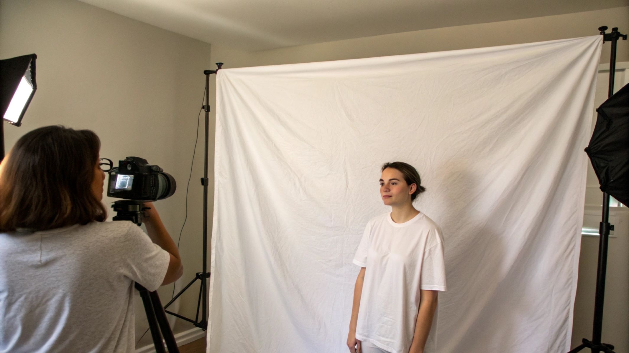 How to Take an ID Photo with Neutral Background Using Bedsheets